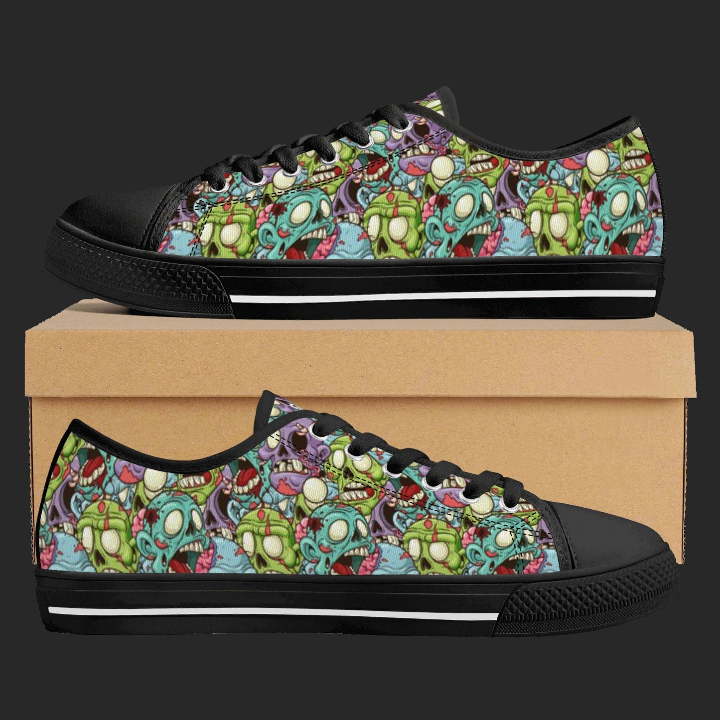 Zombie Edition — Custom Low-Top Canvas Shoes