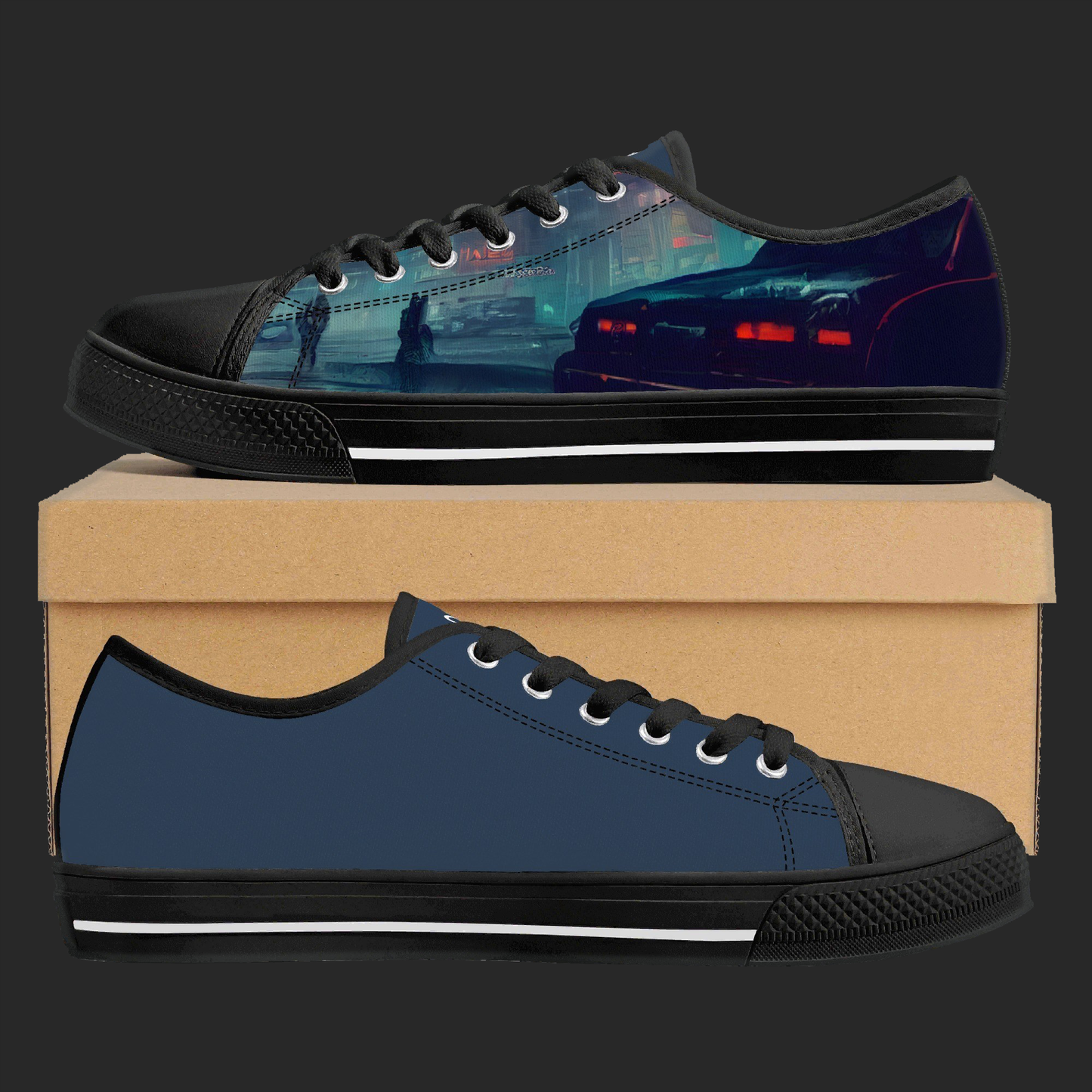 N9 Cyber Street Custom Low-Top Canvas Shoes
