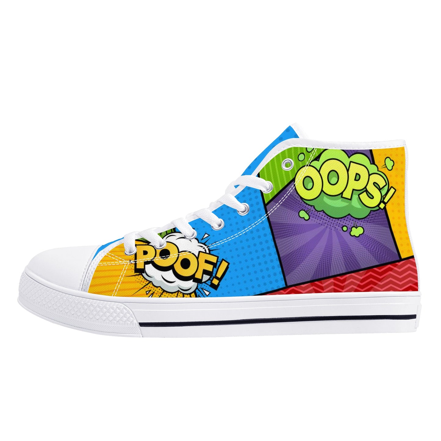 Men's High Top Canvas Shoes Retro Comics