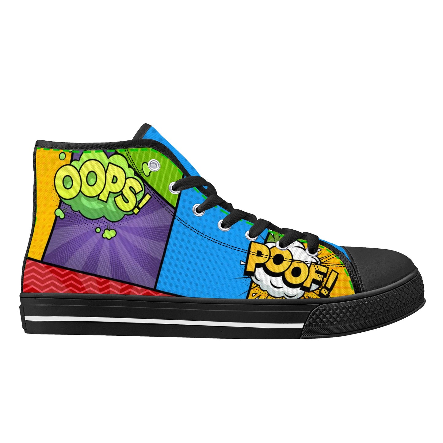 Men's High Top Canvas Shoes Retro Comics