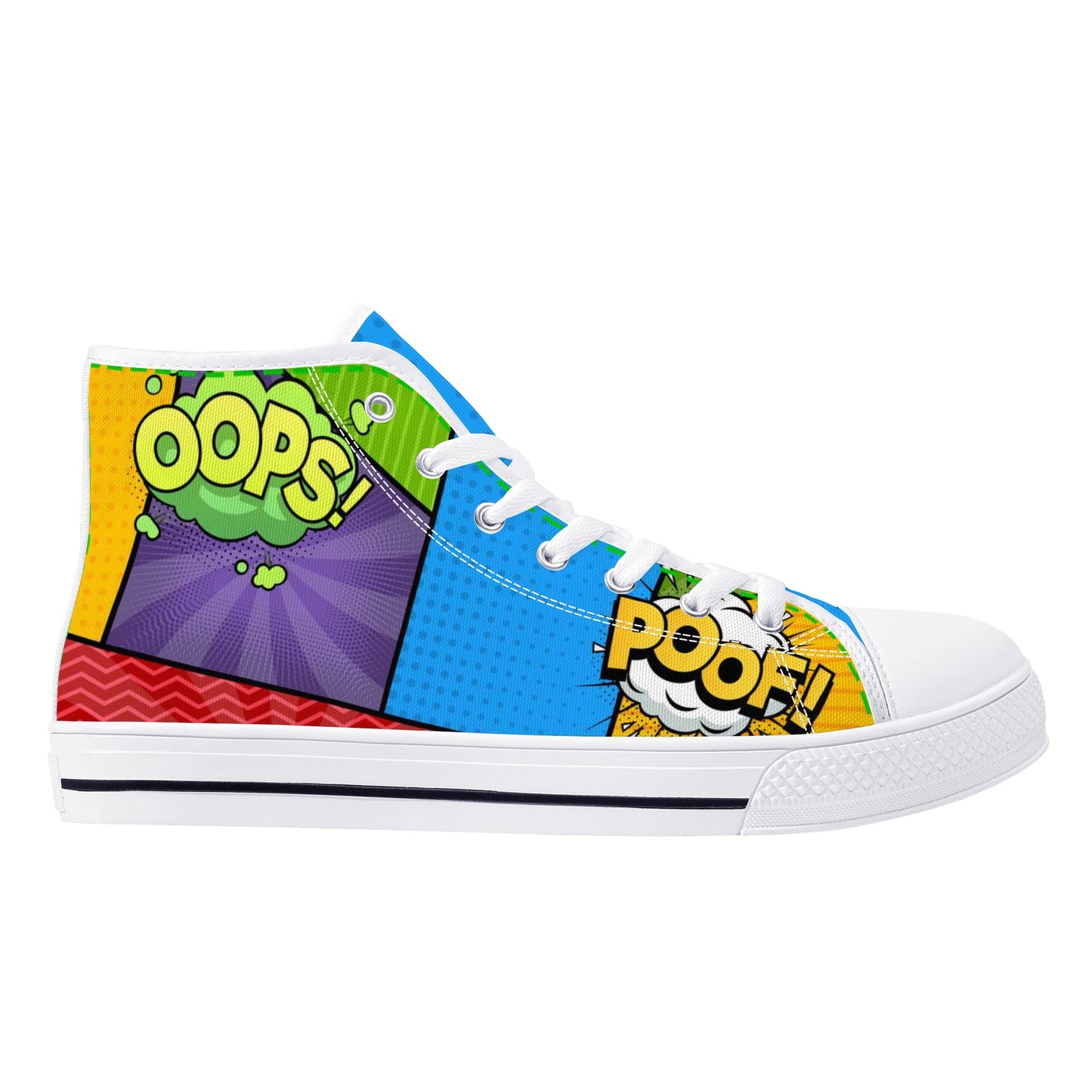 Men's High Top Canvas Shoes Retro Comics