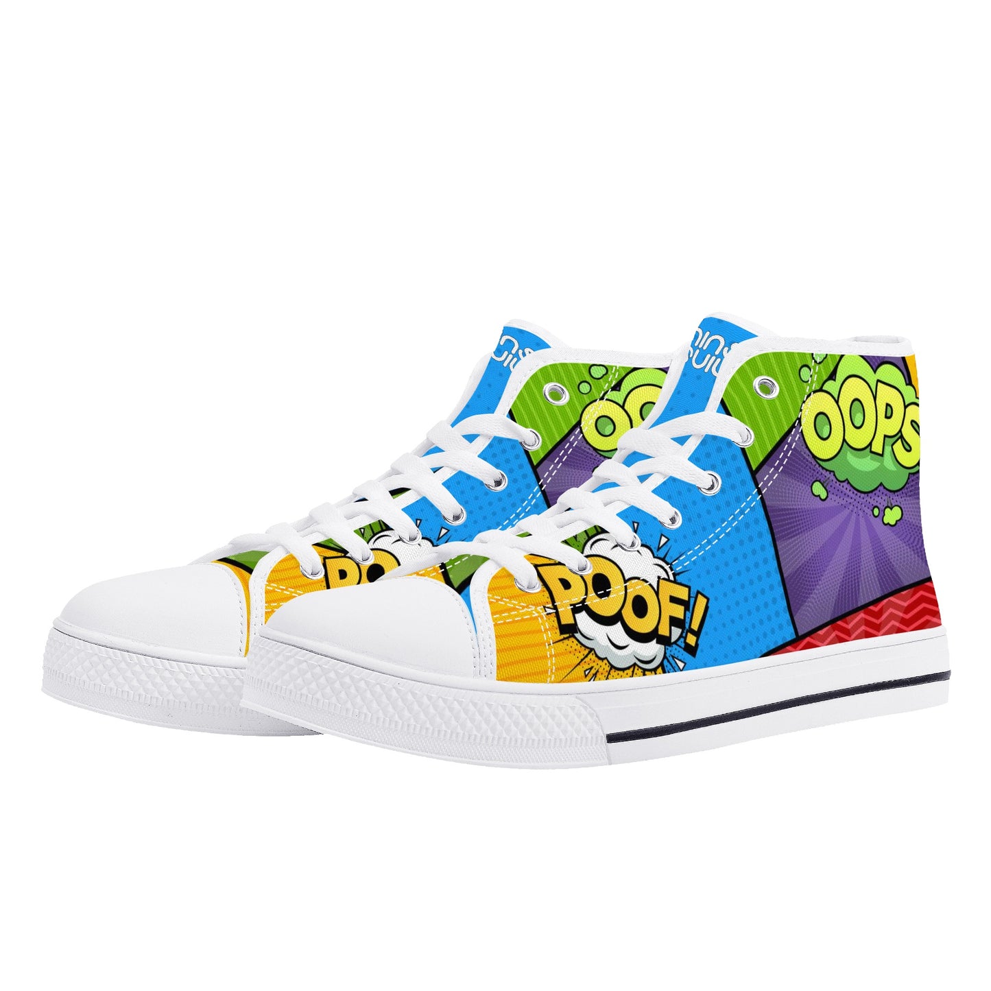 Men's High Top Canvas Shoes Retro Comics