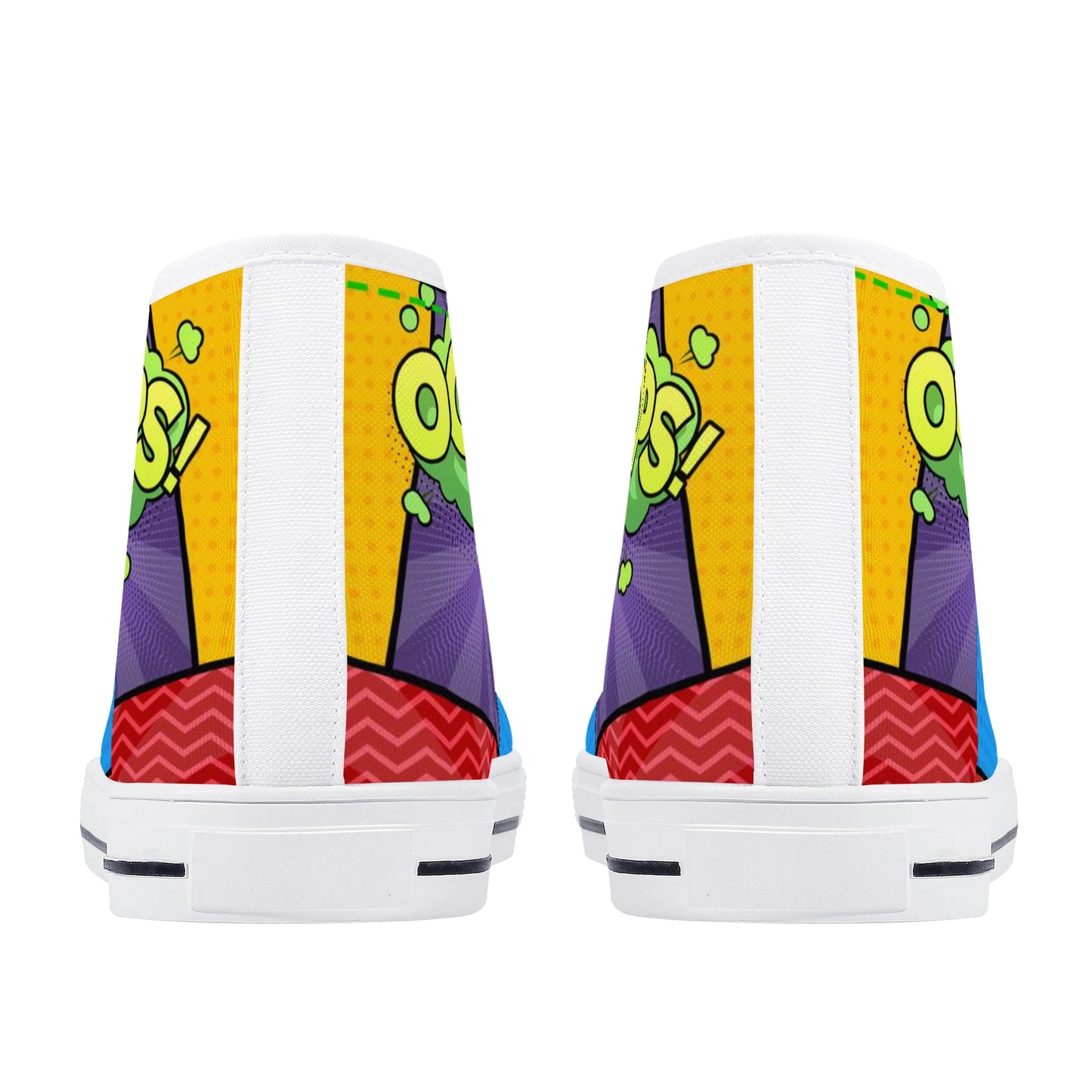 Men's High Top Canvas Shoes Retro Comics
