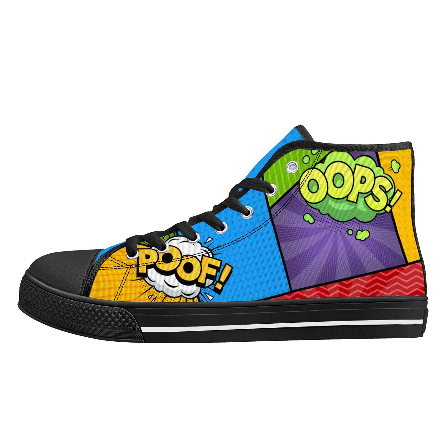 Men's High Top Canvas Shoes Retro Comics