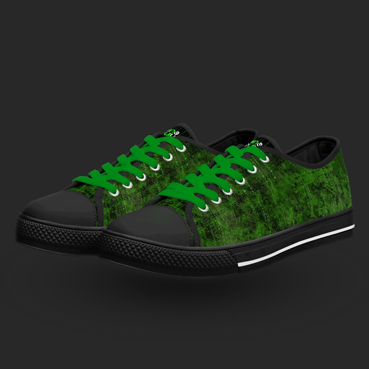Green Pulse Edition — Custom Low-Top Canvas Shoes