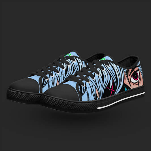 Neon Vision — Anime Street Low-Top Canvas Sneakers (Black or White Trim)