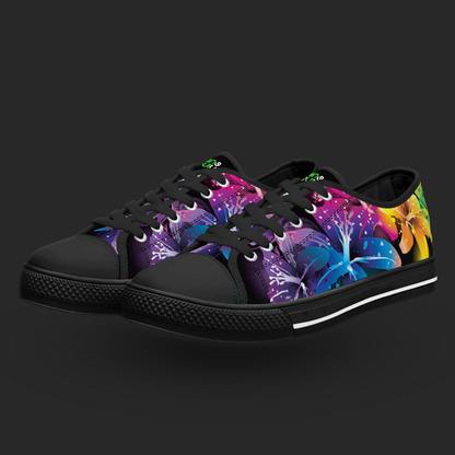 Rainbow Bloom Low-Top Canvas Sneakers