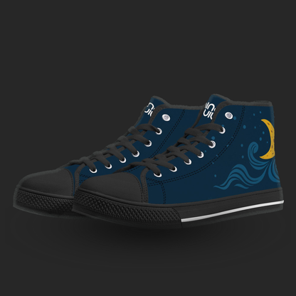 Night Wave – Custom High Top Canvas Shoes
