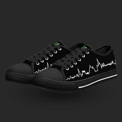Oxford Skyline Black Low-Top Canvas Sneakers
