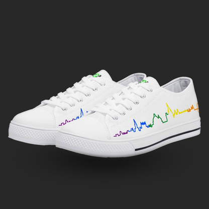 City Pulse — Minimalist Skyline Canvas Sneakers (White Edition)