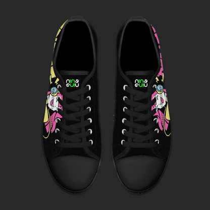 Music & Anime – Low-Top Canvas Shoes (Black Edition)