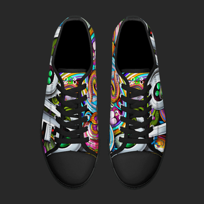 Love Burst Low-Top Sneakers – 3D Graffiti Pop Edition