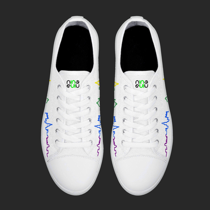 City Pulse — Minimalist Skyline Canvas Sneakers (White Edition)