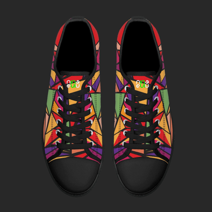GeoSplash Edition — Custom Low-Top Canvas Shoes