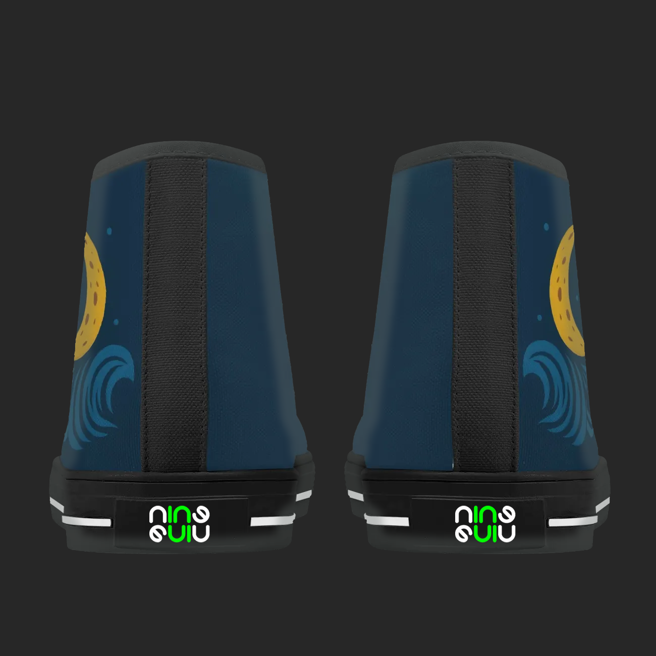 Night Wave – Custom High Top Canvas Shoes