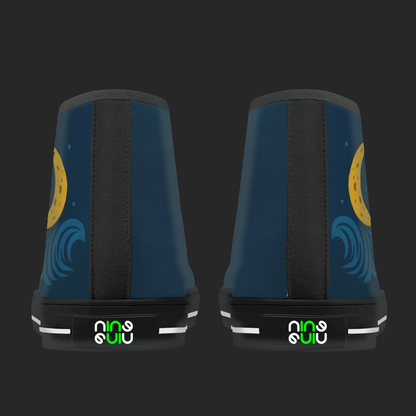 Night Wave – Custom High Top Canvas Shoes