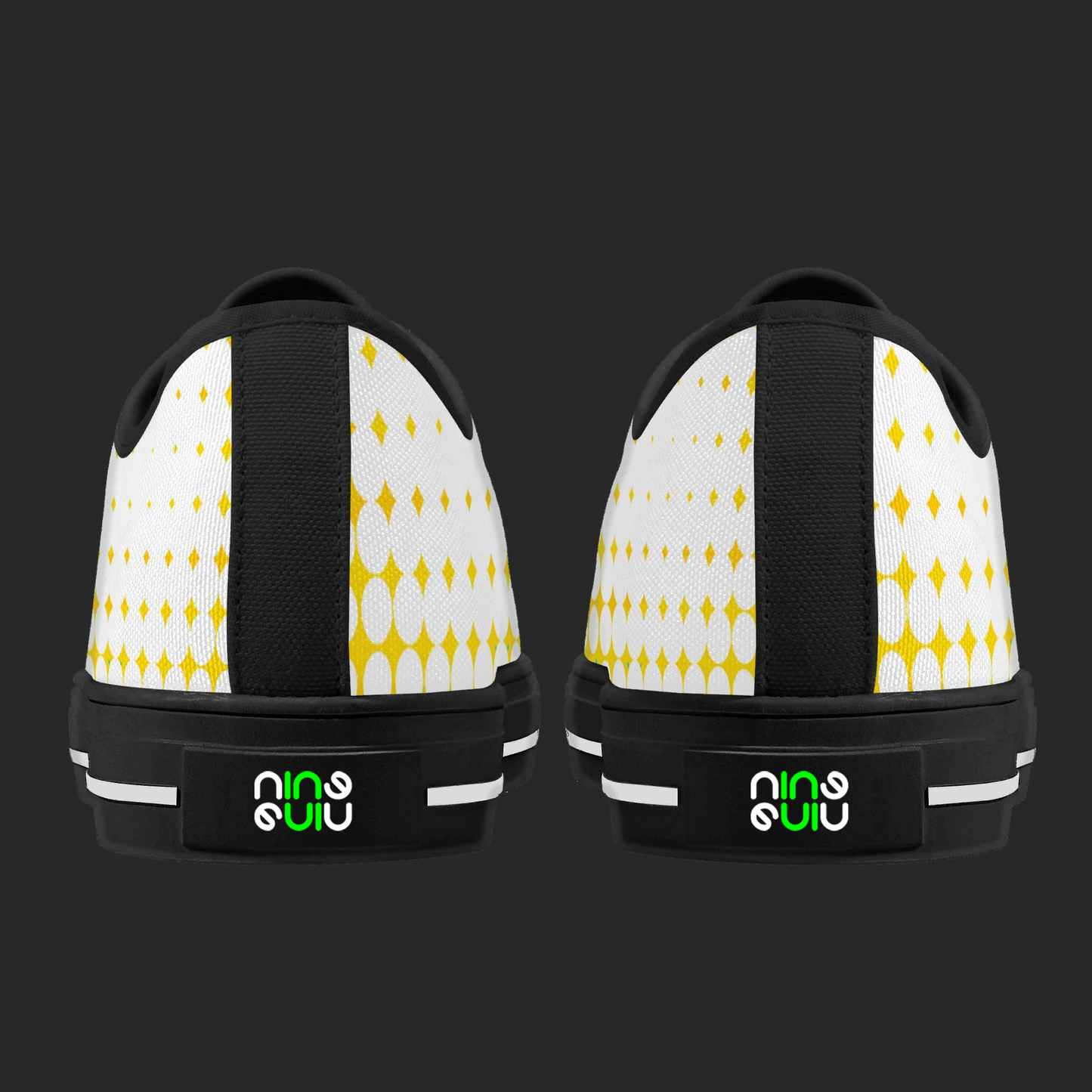 Pop Burst — Custom Low-Top Canvas Sneakers (White or Black Trim)