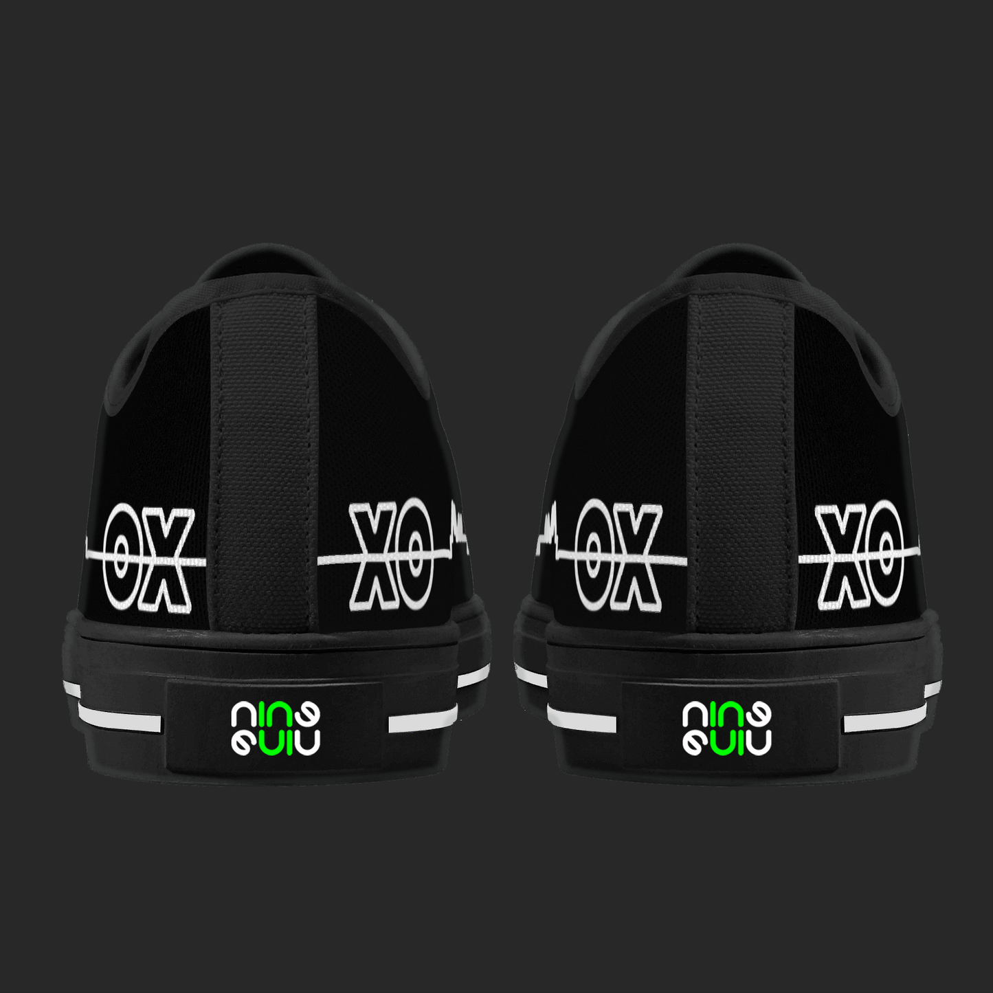 Oxford Skyline Black Low-Top Canvas Sneakers