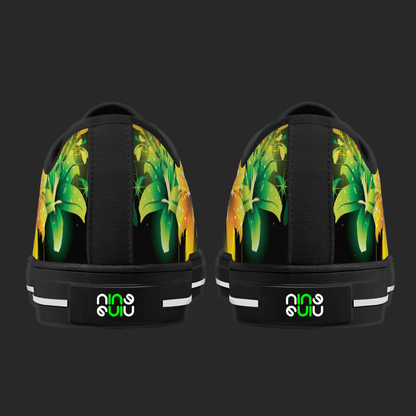 Rainbow Bloom Low-Top Canvas Sneakers