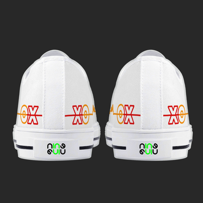 City Pulse — Minimalist Skyline Canvas Sneakers (White Edition)