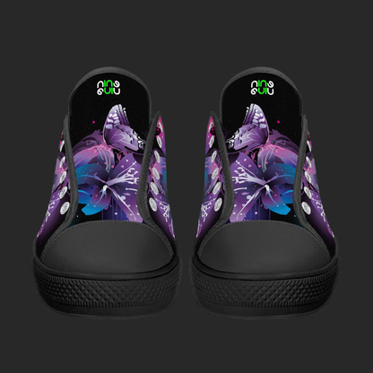 Rainbow Bloom Low-Top Canvas Sneakers