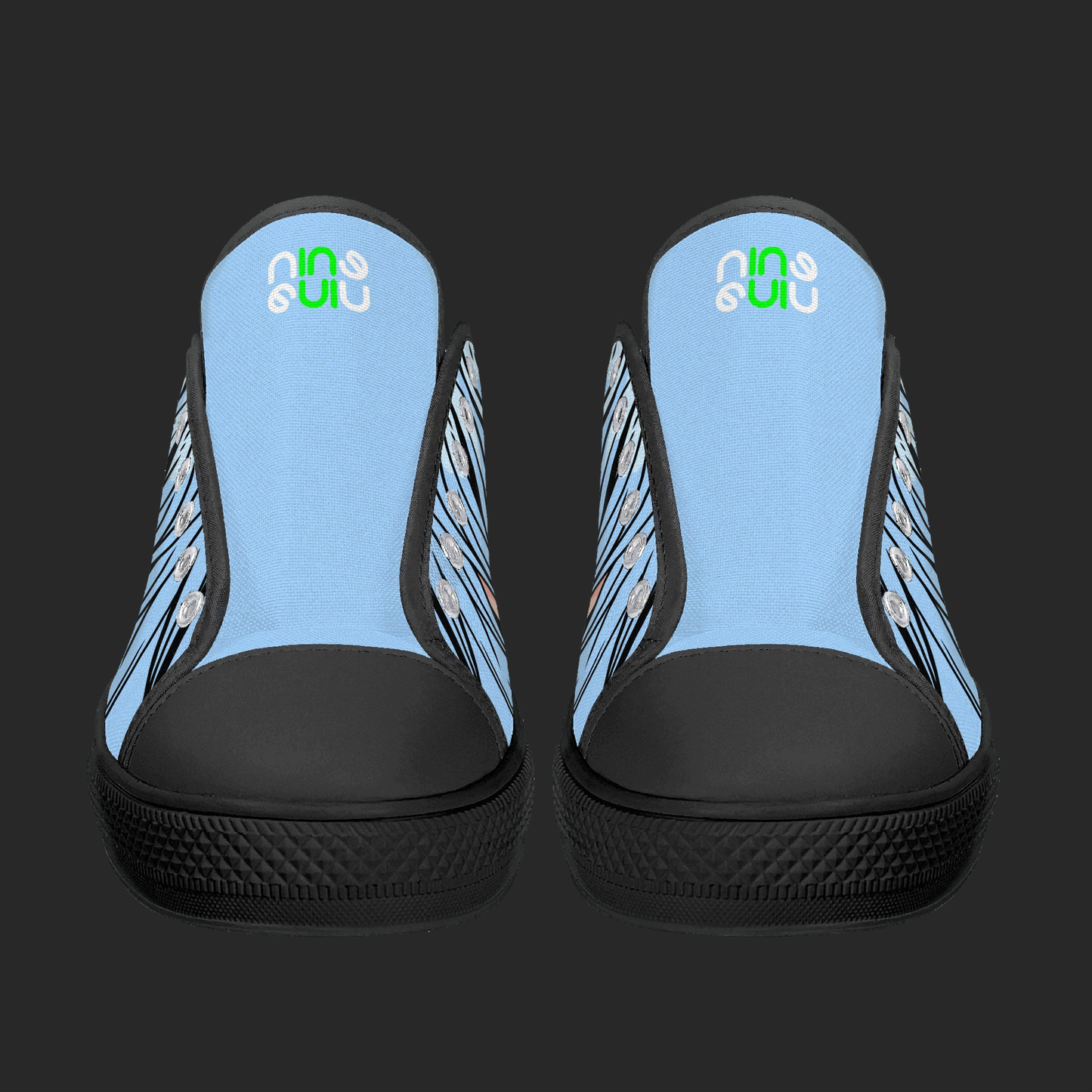 Neon Vision — Anime Street Low-Top Canvas Sneakers (Black or White Trim)