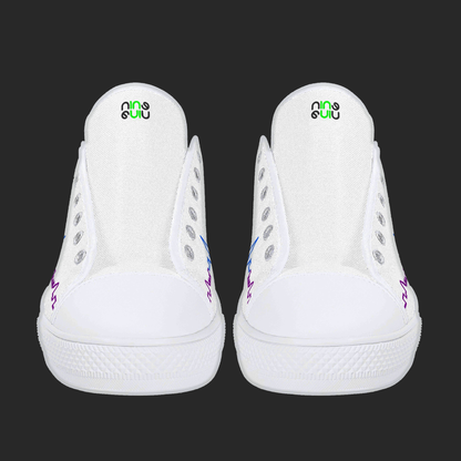 City Pulse — Minimalist Skyline Canvas Sneakers (White Edition)