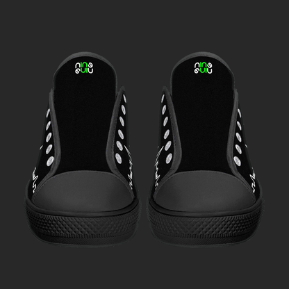 Oxford Skyline Black Low-Top Canvas Sneakers