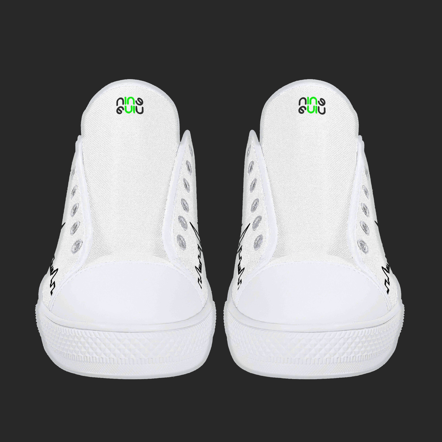 Oxford Skyline Low-Top Canvas Sneakers – Minimal Line Art City Design (white)