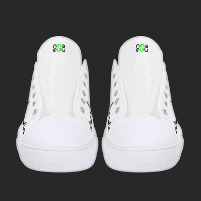 Oxford Skyline Low-Top Canvas Sneakers – Minimal Line Art City Design (white)