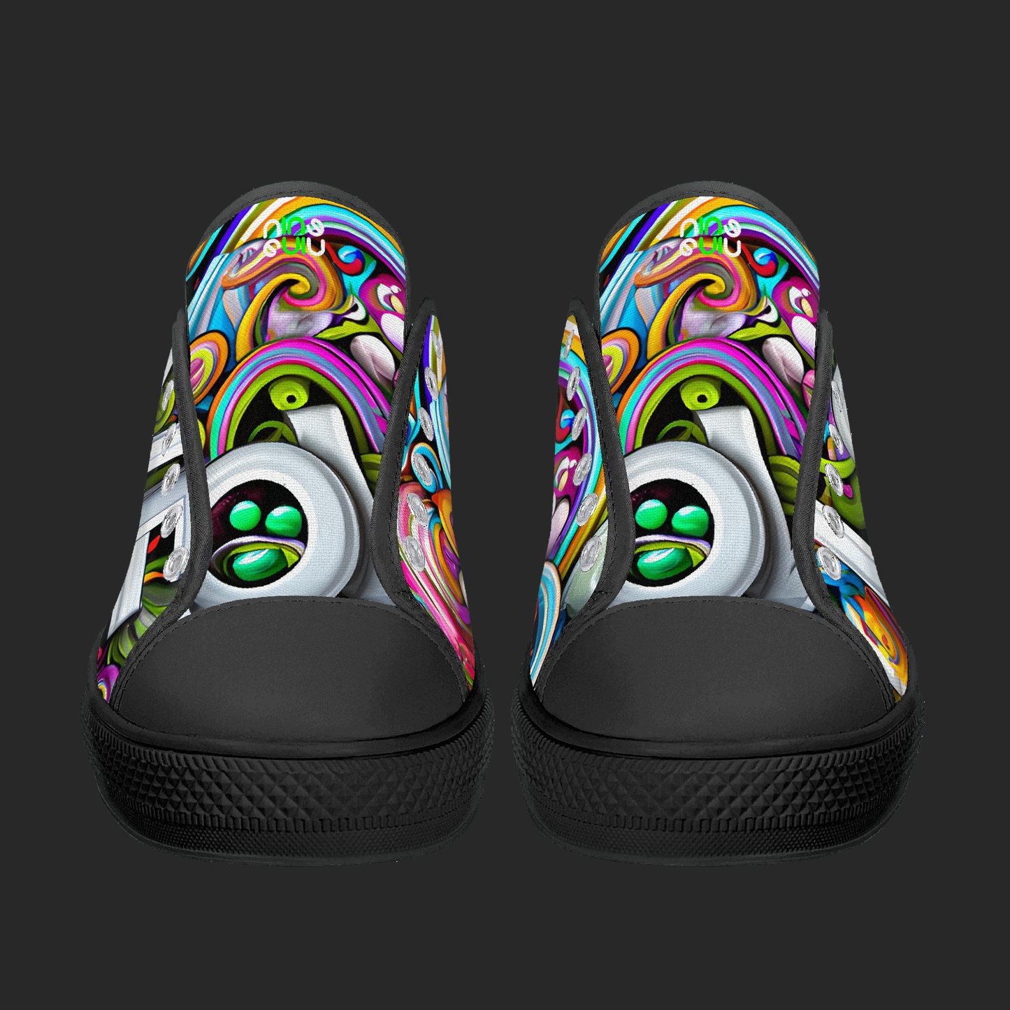 Love Burst Low-Top Sneakers – 3D Graffiti Pop Edition