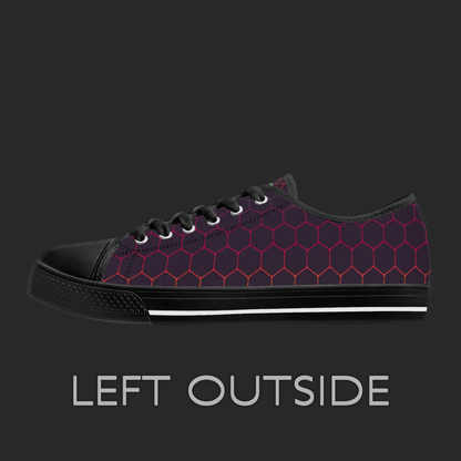 Neon Hex – Custom Low-Top Canvas Sneakers