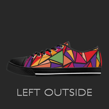 GeoSplash Edition — Custom Low-Top Canvas Shoes