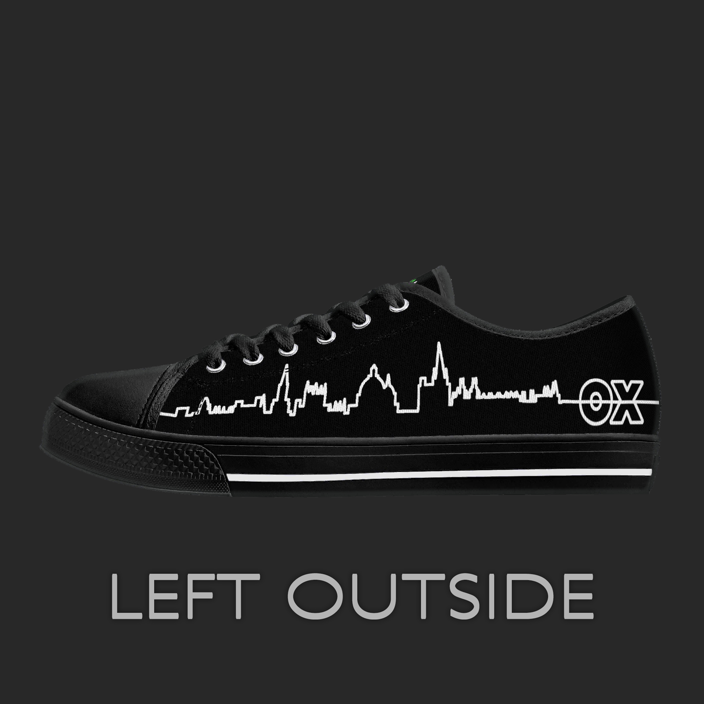 Oxford Skyline Black Low-Top Canvas Sneakers
