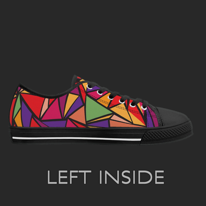 GeoSplash Edition — Custom Low-Top Canvas Shoes