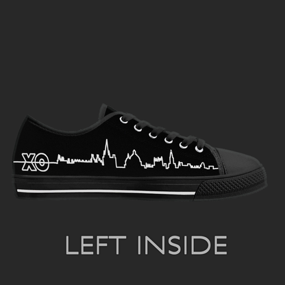 Oxford Skyline Black Low-Top Canvas Sneakers