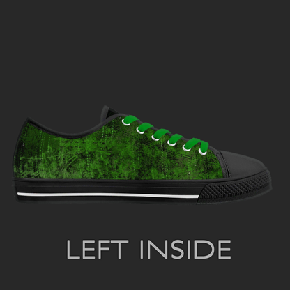 Green Pulse Edition — Custom Low-Top Canvas Shoes