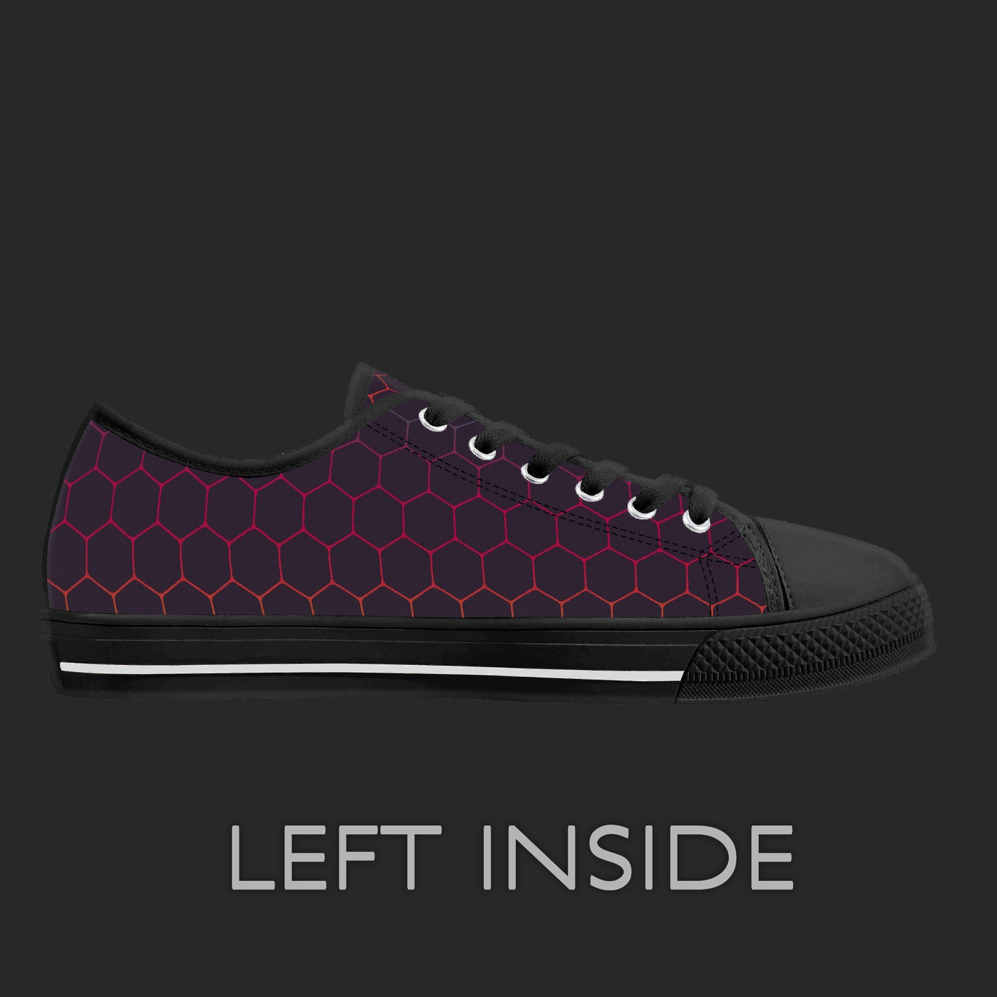 Neon Hex – Custom Low-Top Canvas Sneakers