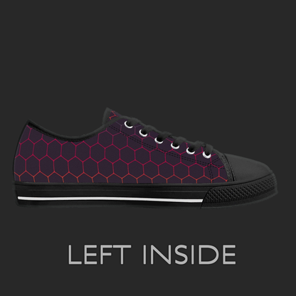 Neon Hex – Custom Low-Top Canvas Sneakers