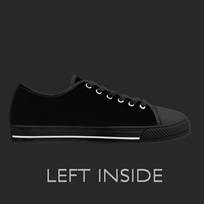 Music & Anime – Low-Top Canvas Shoes (Black Edition)