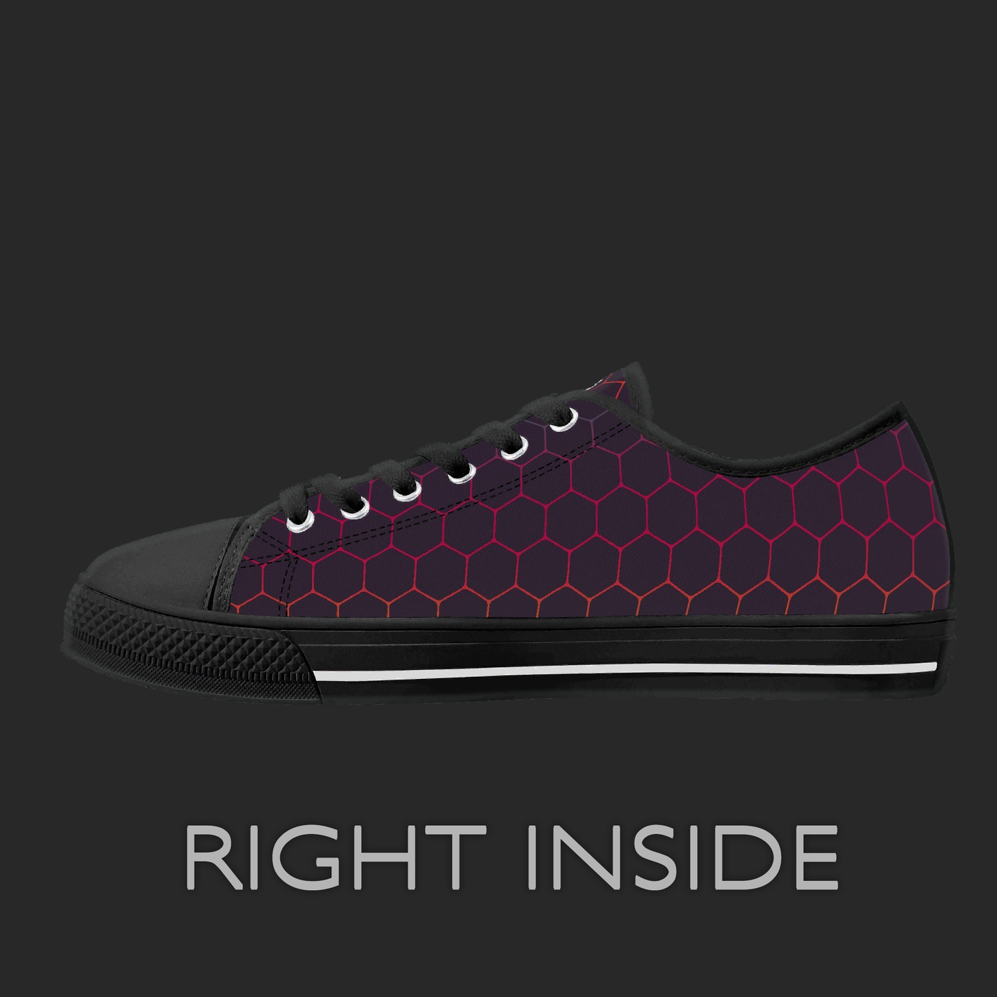 Neon Hex – Custom Low-Top Canvas Sneakers