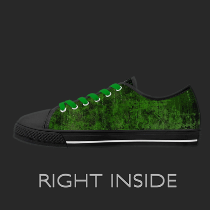 Green Pulse Edition — Custom Low-Top Canvas Shoes