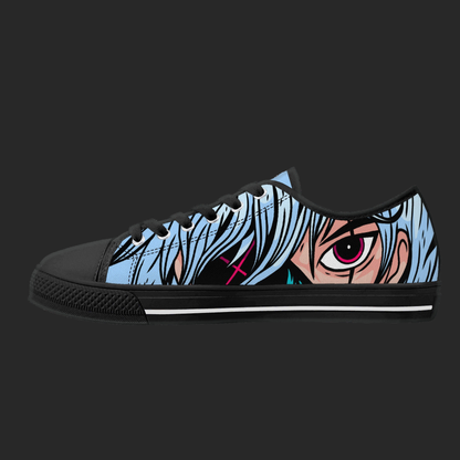 Neon Vision — Anime Street Low-Top Canvas Sneakers (Black or White Trim)