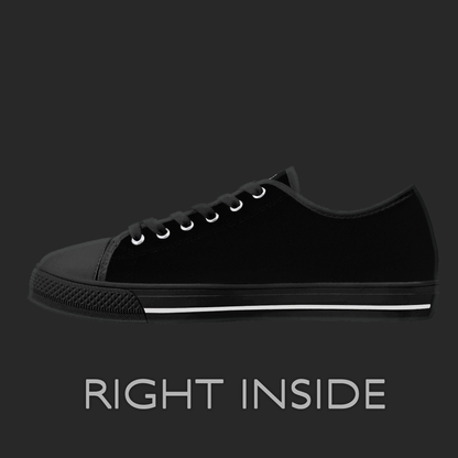 Music & Anime – Low-Top Canvas Shoes (Black Edition)