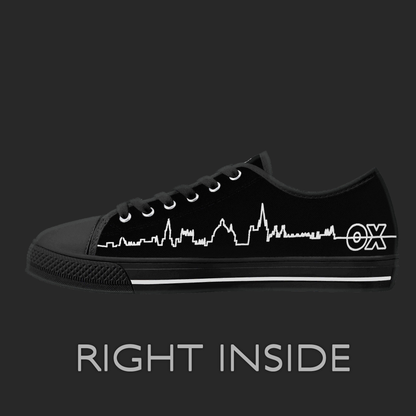 Oxford Skyline Black Low-Top Canvas Sneakers