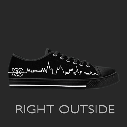 Oxford Skyline Black Low-Top Canvas Sneakers