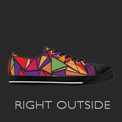 GeoSplash Edition — Custom Low-Top Canvas Shoes