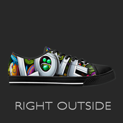 Love Burst Low-Top Sneakers – 3D Graffiti Pop Edition