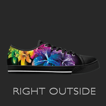Rainbow Bloom Low-Top Canvas Sneakers