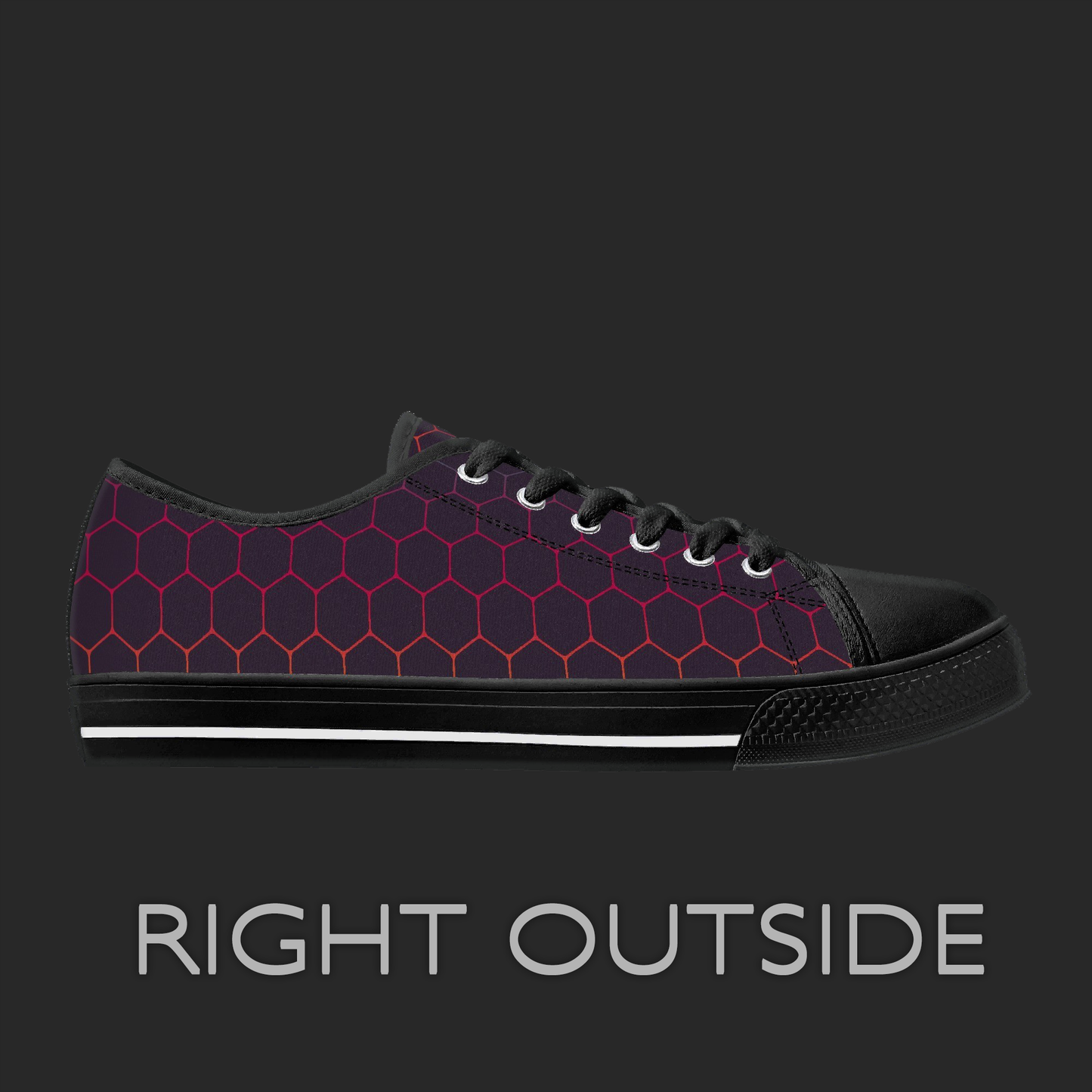 Neon Hex – Custom Low-Top Canvas Sneakers